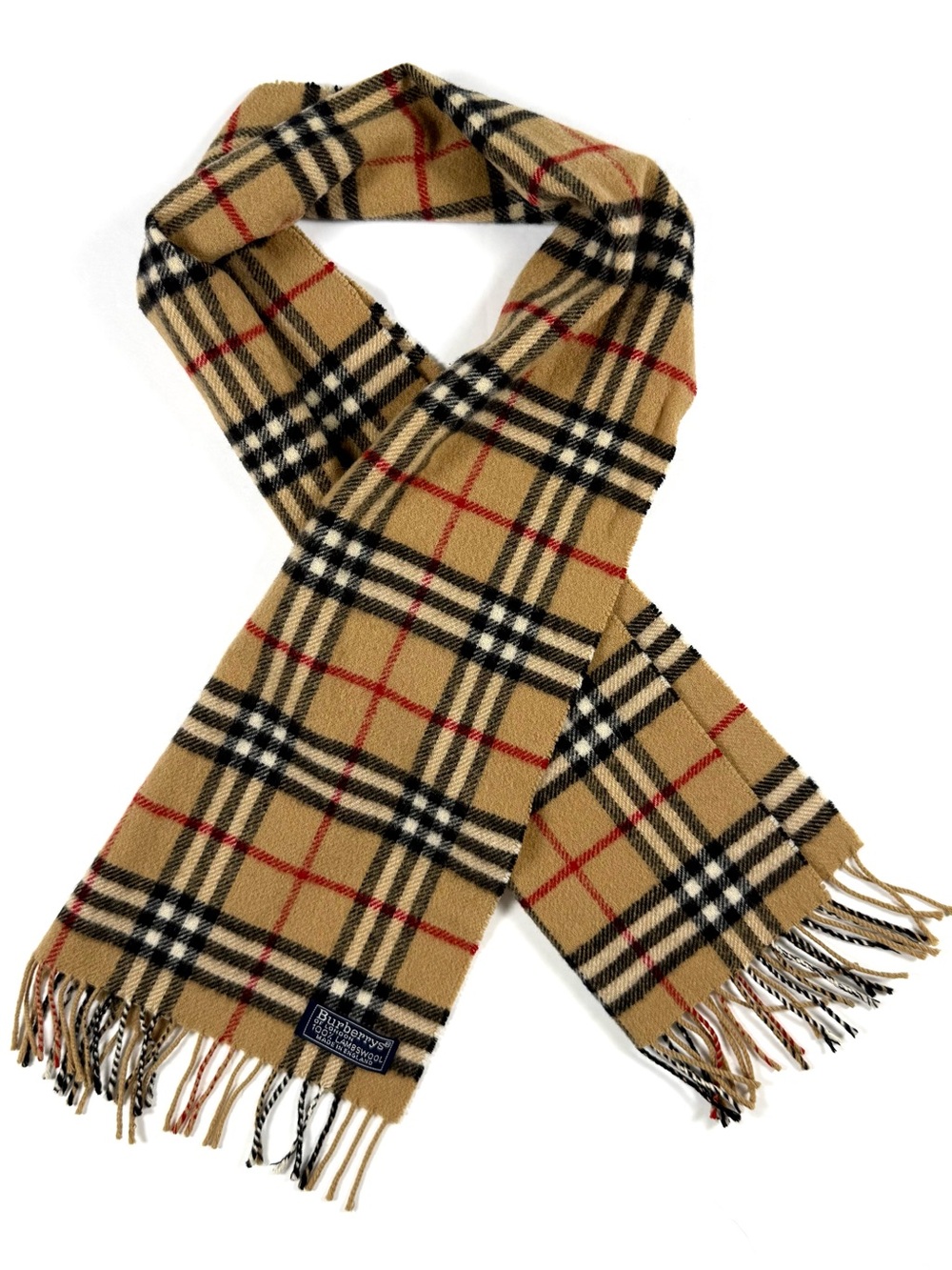 Authentic Vintage Burberry Nova Check Lambswool Scarf